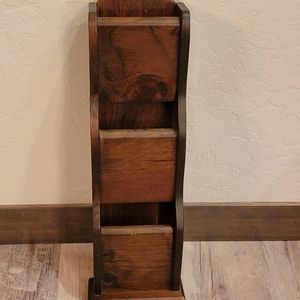 Vintage 3 tiered mail slot organizer, catch all, wall hanger or free standing